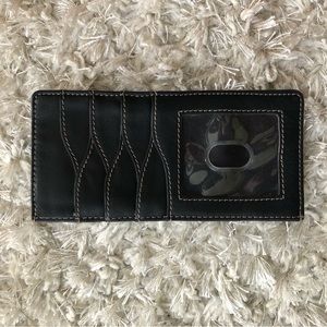 TIGNANELLO Black Leather Card Wallet/Insert